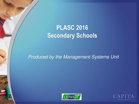 PLASC 2016 Secondary Schools