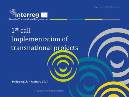 1st call Implementation of transnational projects