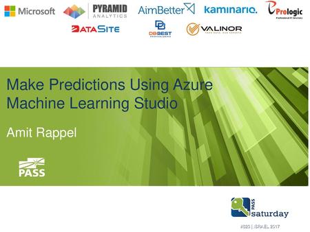 Make Predictions Using Azure Machine Learning Studio