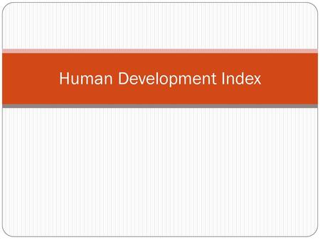 Human Development Index