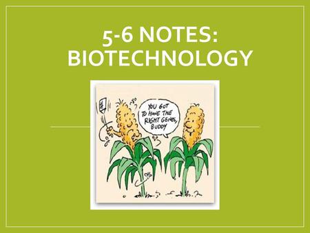 5-6 Notes: Biotechnology