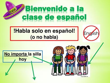 Bienvenido a la clase de español