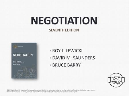 NEGOTIATION SEVENTH EDITION