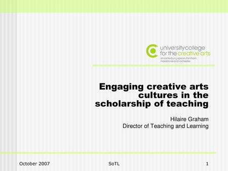 Engaging creative arts cultures in the scholarship of teaching