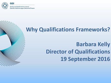 Why Qualifications Frameworks