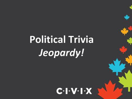 Political Trivia Jeopardy!