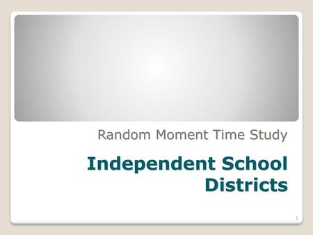 Independent School Districts