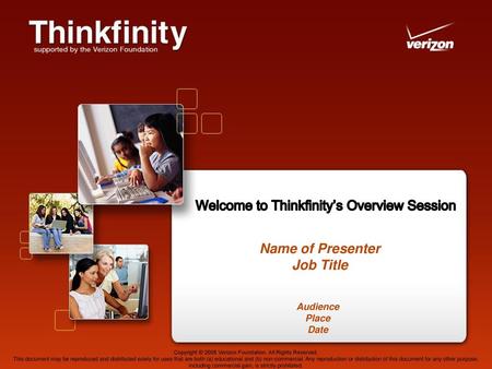 Welcome to Thinkfinity’s Overview Session