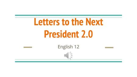 Letters to the Next President 2.0