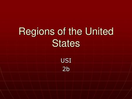 Regions of the United States