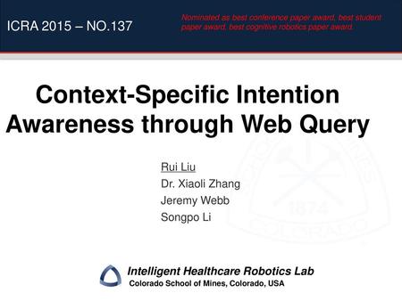 Context-Specific Intention Awareness through Web Query