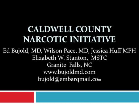 Caldwell County Narcotic Initiative