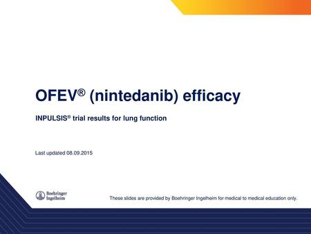 OFEV® (nintedanib) efficacy