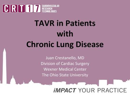 TAVR in Patients with Chronic Lung Disease