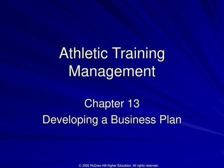 Athletic Training Management