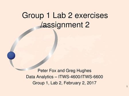 Group 1 Lab 2 exercises /assignment 2