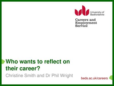 Who wants to reflect on their career?