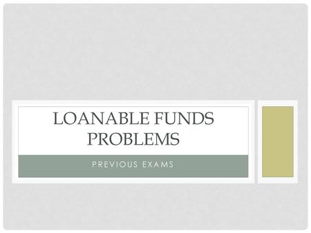 Loanable Funds Problems