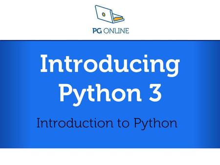 Introduction to Python