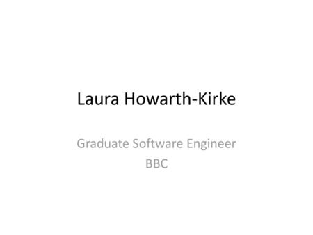 Graduate Software Engineer BBC