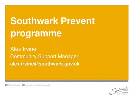 Southwark Prevent programme