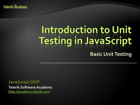 Introduction to Unit Testing in JavaScript