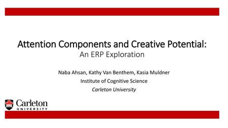 Attention Components and Creative Potential: An ERP Exploration