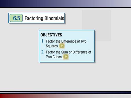 Recall (a + b)(a – b) = a2 – b2 Perfect Square Variables x2 = (x)2