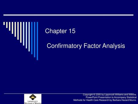 Chapter 15 Confirmatory Factor Analysis