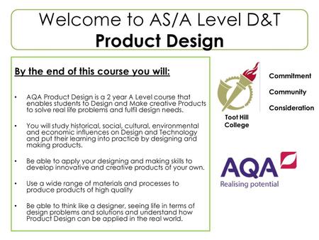 Welcome to AS/A Level D&T Product Design