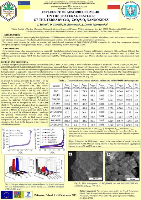 INFLUENCE OF ADSORBED PDMS-400 ON THE TEXTURAL FEATURES