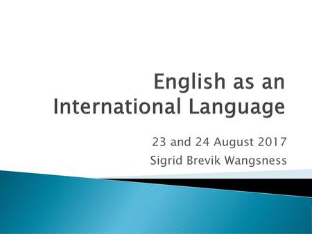 English as an International Language