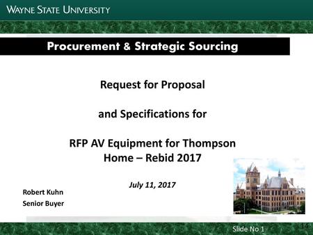 Joint Parking Task Force Update Procurement & Strategic Sourcing