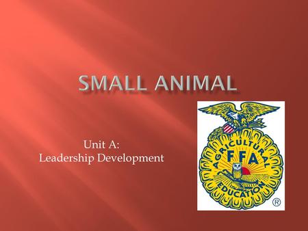 Unit A: Leadership Development