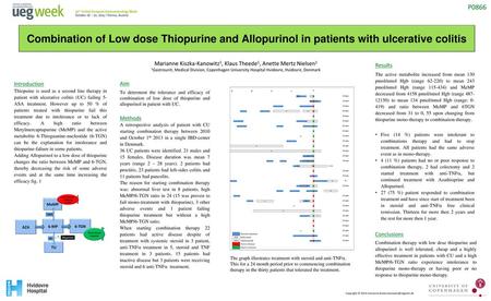 P0866 Combination of Low dose Thiopurine and Allopurinol in patients with ulcerative colitis Please export the Keynote document as a PDF (File – Save as.