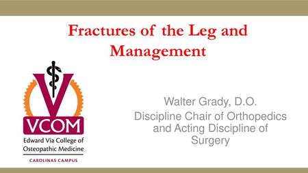 Fractures of the Leg and Management