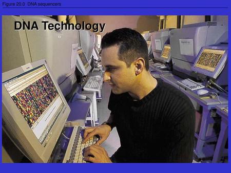 Figure 20.0 DNA sequencers DNA Technology.