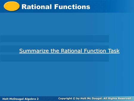 Summarize the Rational Function Task