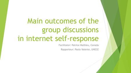 Main outcomes of the group discussions in internet self-response