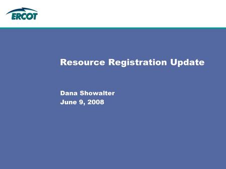 Resource Registration Update