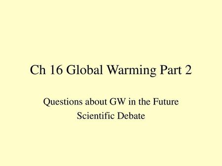 Questions about GW in the Future Scientific Debate