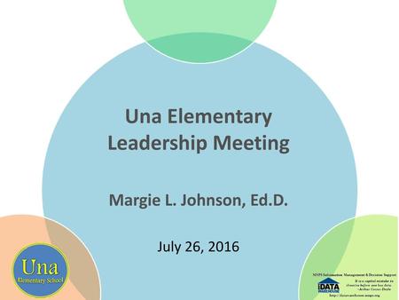 Una Elementary Leadership Meeting