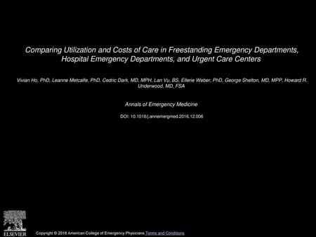 Annals of Emergency Medicine