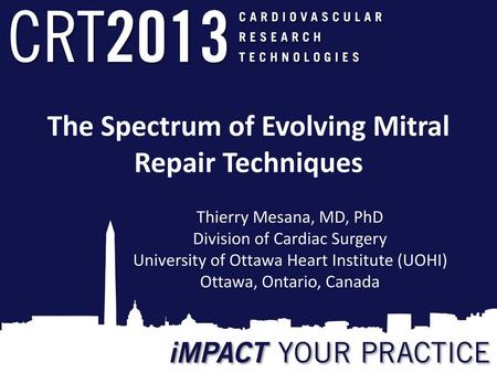 The Spectrum of Evolving Mitral Repair Techniques