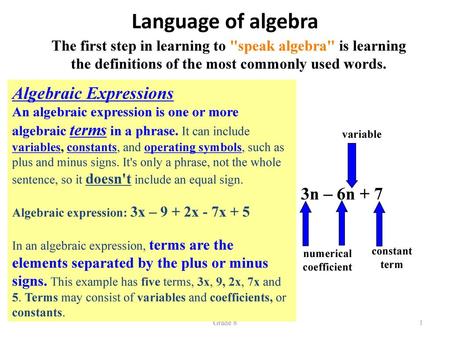 numerical coefficient