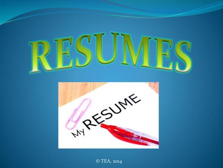 RESUMES © TEA, 2014.