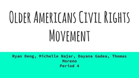 Older Americans Civil Rights Movement