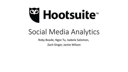 Social Media Analytics