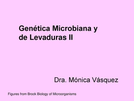 Genética Microbiana y de Levaduras II