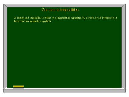 Compound Inequalities